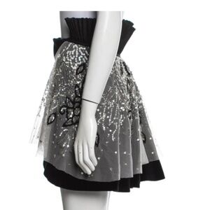Bluemarine Sequin Tie Pleated Skirt